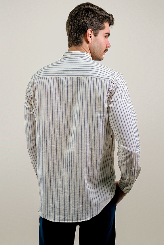 Camisa Gola Padre Listras Flamê - Harvello